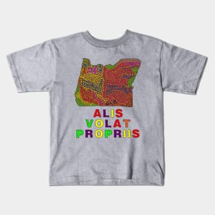 Alis Volat Propriis - "She flies with her own wings" Kids T-Shirt